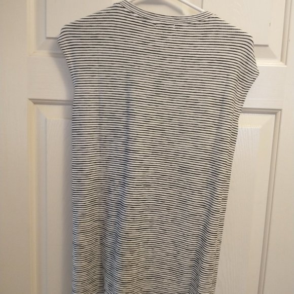 Max Studio Tie Front Striped Sleeveless Tank Top Small - Picture 6 of 6